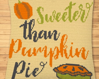 Fall Crochet Pattern, Crochet Pillow Case, Crochet Graphgan Pattern, Crochet Pumpkin Pattern, Autumn Crochet Blanket Pattern