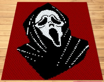 Horror Crochet Pattern, C2C Crochet Halloween Blanket, Crochet Graphghan Pattern, Spooky Crochet, Creepy Crochet Halloween, Crochet Graph