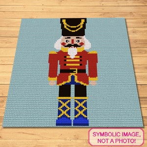 Crochet Nutcracker Pattern, Christmas Crochet Afghan Pattern, Crochet Pillow Pattern, Tapestry Crochet Blanket Pattern, Crochet Graphgan