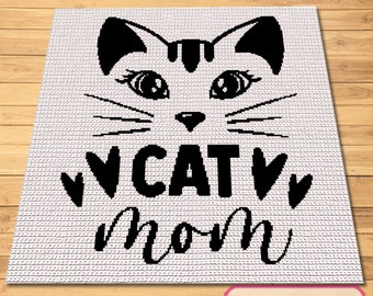 Crochet Cat Pattern, Cat Crochet Blanket Pattern, Crochet Cat Afghan, Crochet Graphgan Pattern, Crochet Animal Pattern