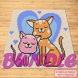Crochet Cat Pattern, C2C Graphgan Pattern, Crochet Animal Pillow Pattern, Crochet Cat Blanket, Crochet Cat Pillow, Crochet Love