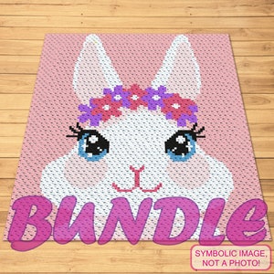 Crochet Bunny Pattern, C2C Afghan Pattern, Cute Crochet Pattern, Cute Crochet Pillow Pattern, Crochet Rabbit Pattern, Crochet Graph Pattern