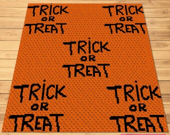 C2Cかぎ針編みハロウィンブランケットパターン、コーナー・トゥ・コーナーパターン（説明書付き）、怖いかぎ針編みパターン、C2Cグラフガンパターン