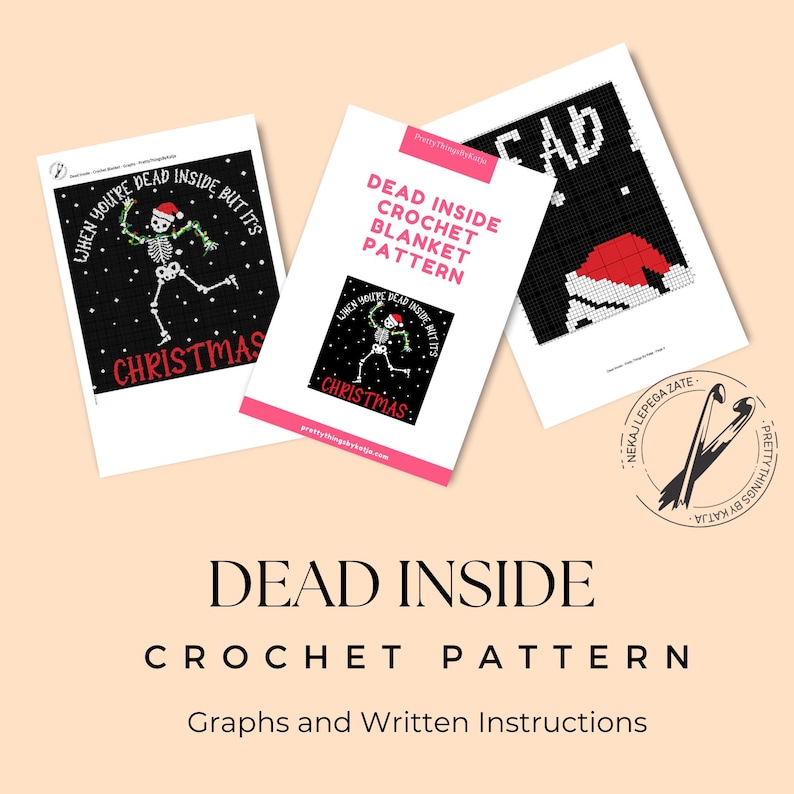 Christmas Crochet Skeleton Pattern BUNDLE, Single Crochet Blanket ...