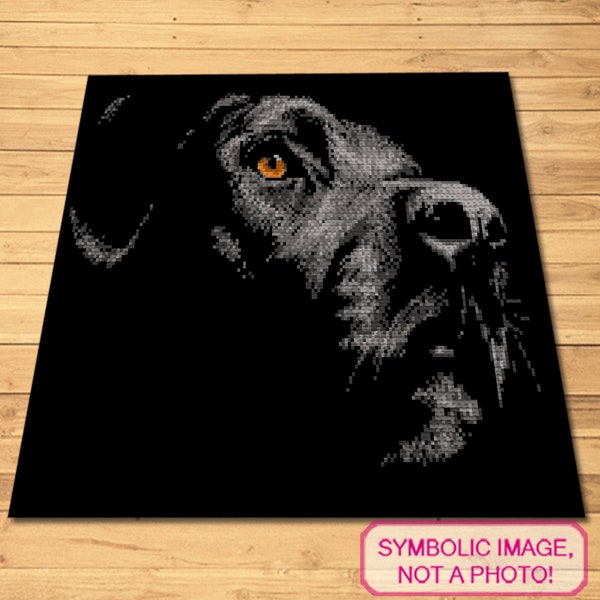 Motif de chien au crochet, couverture pour chien au crochet, motif de crochet de tapisserie, motif de Graphgan au crochet, motif de couverture animale au crochet