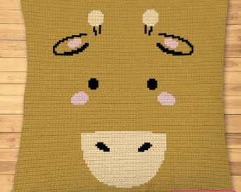 Crochet Giraffe Pattern, Giraffe Pillow Pattern, Cute Crochet Animal Pattern, Tapestry Crochet Graphgan Pattern, SC Crochet Pattern