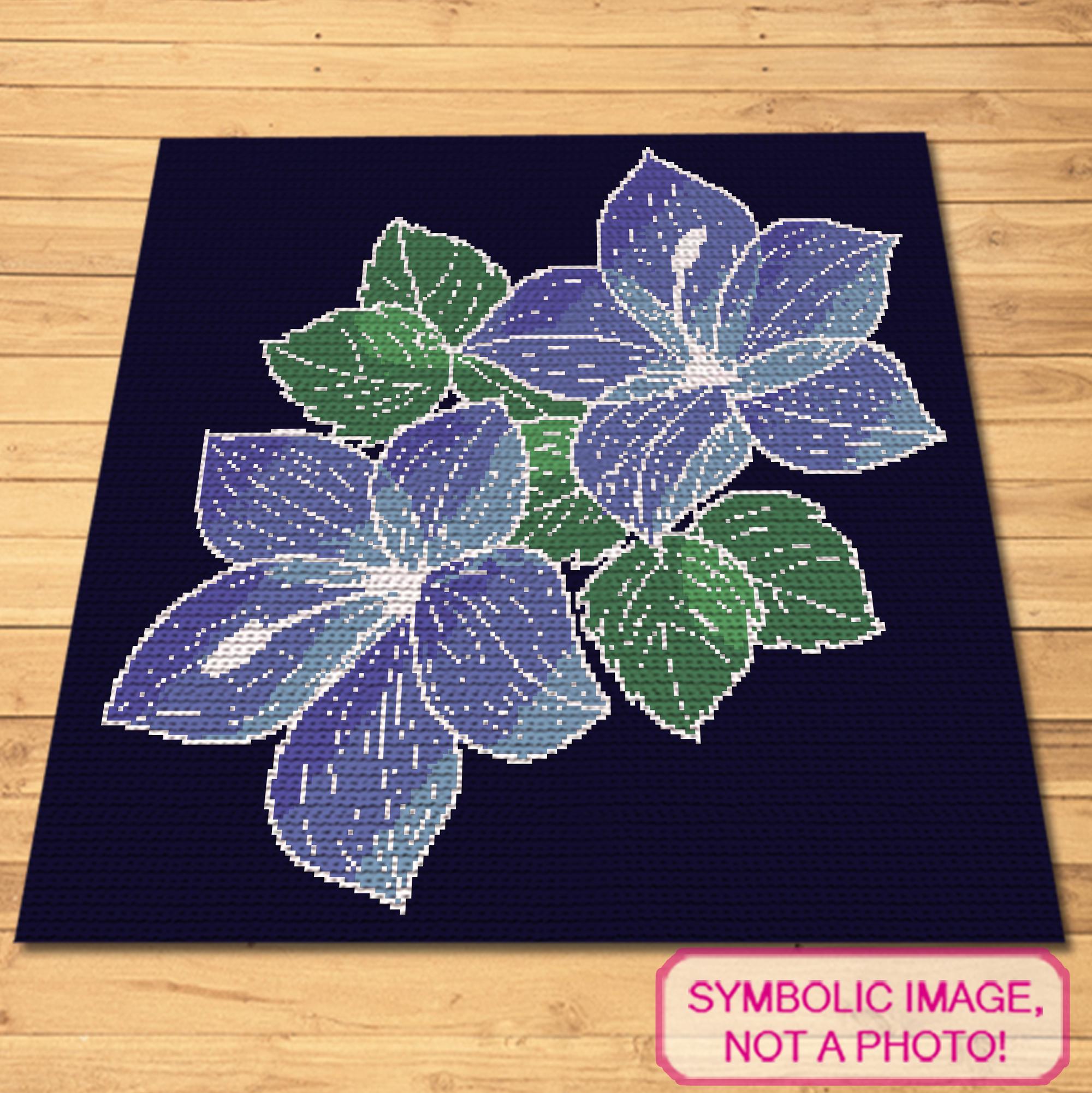 Flower Graphgan Pattern Single Crochet Flower Blanket Pattern Bundle – 4 Floral Graphgan ...