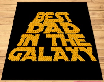 Crochet Dad Pattern, C2C Crochet Blanket, Crochet Fathers Day, Crochet Family Blanket Pattern with Written Instructions, Crochet Galaxy