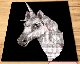 Crochet Unicorn Pattern, Tapestry Crochet Blanket Pattern, SC Graphgan Pattern, Crochet Mythical Patterns, Crochet Afghan Patterns PDF