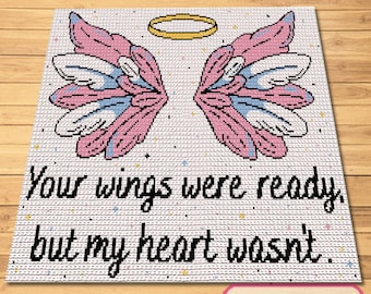 Crochet Angel Wings, Angel Baby Crochet Blanket, Crochet Baby Afghan Patterns, Crochet Angel Pattern, Crochet Graphgan, Angel Crochet Afghan