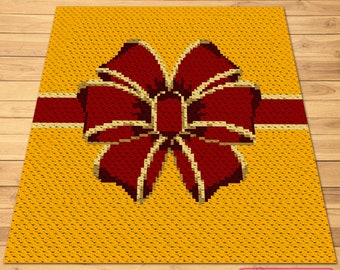 Häkeln Sie Geschenk Muster, C2C Weihnachtsdecke Muster, Weihnachten häkeln afghanische Muster, C2C häkeln Graphgan Muster