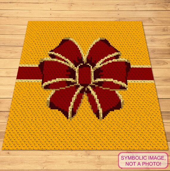 Crochet Gift Pattern, C2C Christmas Blanket Pattern, Christmas Crochet Afghan Patterns, C2C Crochet Graphgan Pattern