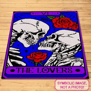 Gehaakt tarotkaartpatroon, gehaakt skeletpatroon, gehaakt patroon van gehaakte deken, gehaakt liefdespatroon, gehaakt gothic-patroon, grafiet
