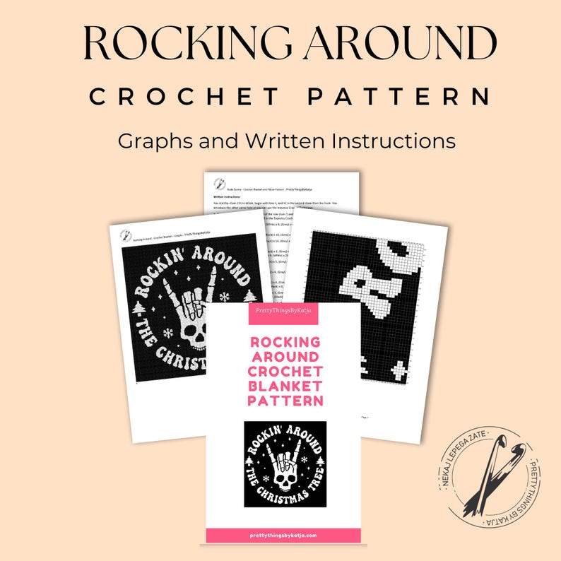 Christmas Crochet Skeleton Pattern BUNDLE, Single Crochet Blanket ...
