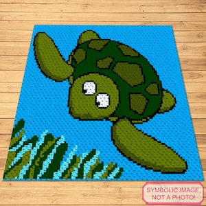Modello tartaruga all'uncinetto, modello C2C per coperta all'uncinetto con istruzioni scritte, modello per coperta con animali all'uncinetto, modello per coperta da angolo ad angolo