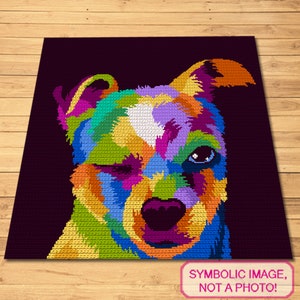 Crochet Dog Pattern, Crochet Chihuahua Pattern, Dog Crochet Blanket Pattern, Crochet Graphgan Pattern, Crochet Animal Pattern, Crochet Art