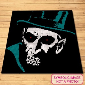 Creepy Crochet Halloween Pattern, Crochet Halloween Blanket, Crochet Pillow Pattern, Crochet Zombie, Crochet Skeleton, Crochet Skull Pattern