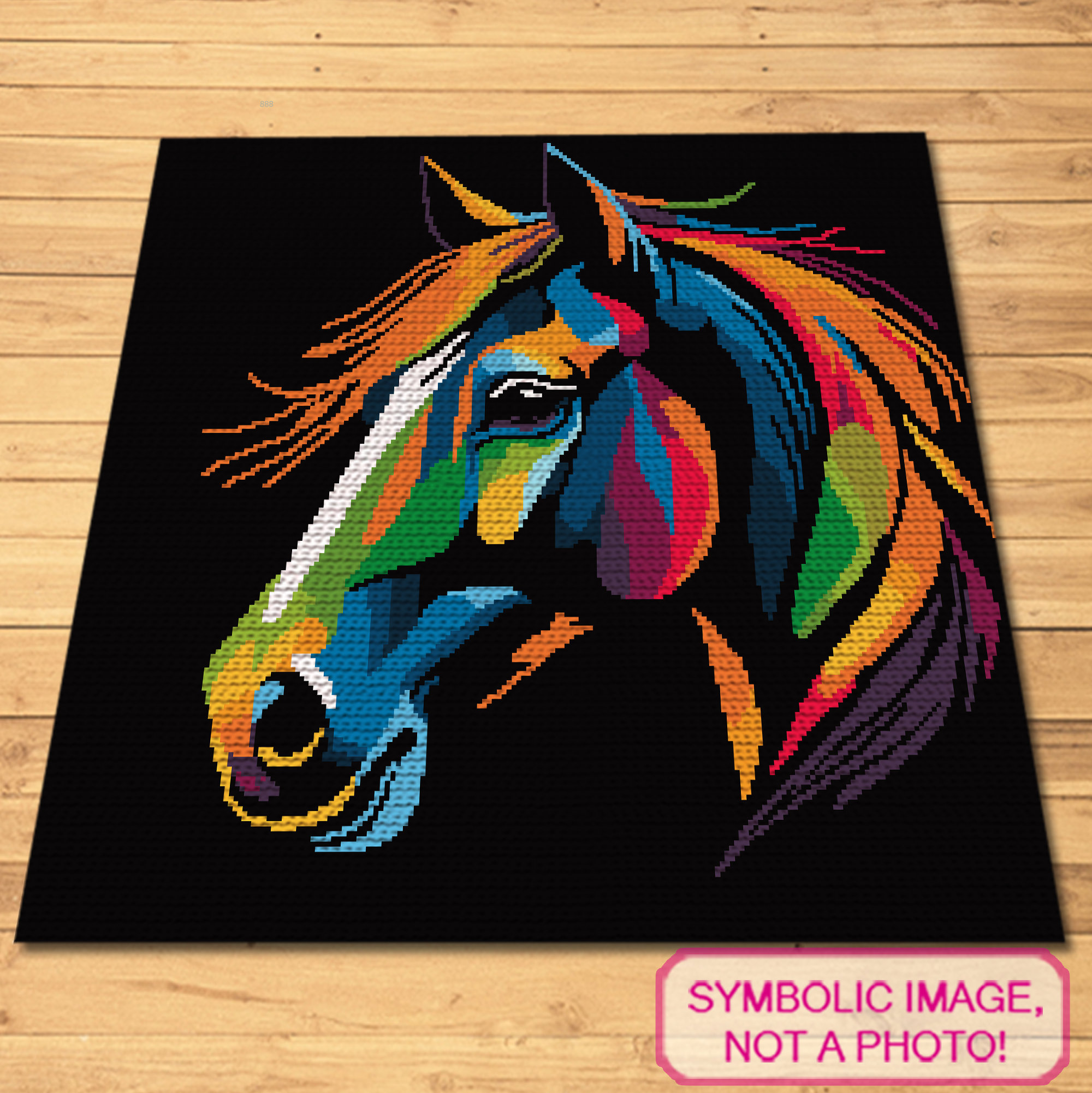 Crochet Horse Pattern, SC Crochet Blanket Pattern, Crochet Graphgan ...
