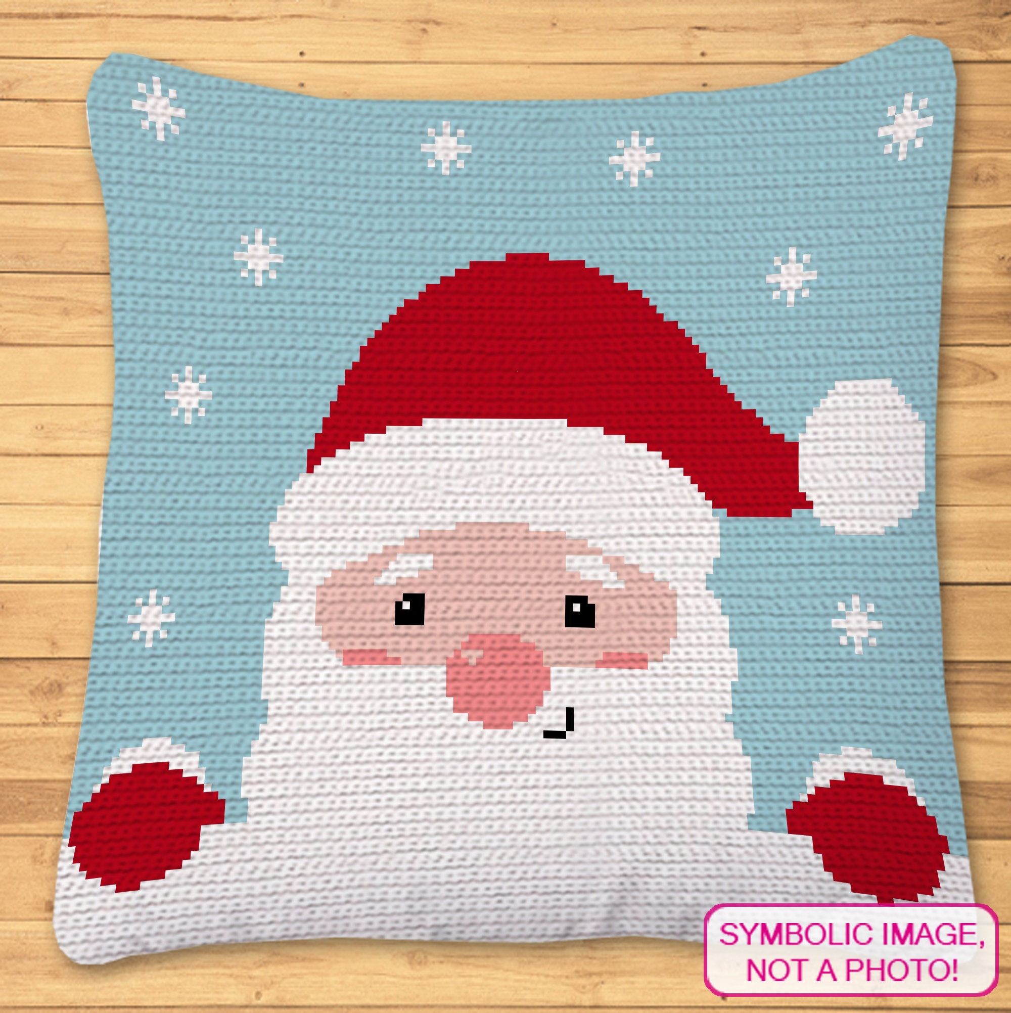 Crochet Santa Blanket Christmas Crochet Pillow Pattern Etsy UK
