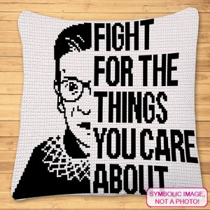 May include: Black and white image of a woman with the text "Fight for the things you care about".