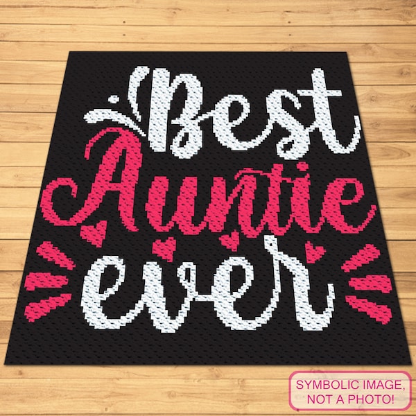 Familia de ganchillo, patrón de tía de ganchillo, patrón afgano C2C, patrón de manta de esquina a esquina, patrón Graphgan C2C