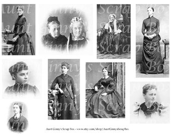 Victorian Ladies Digital Collage Sheet