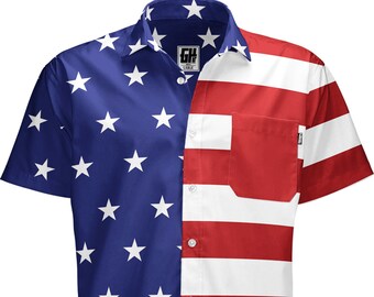 American Flag Button Down - Etsy