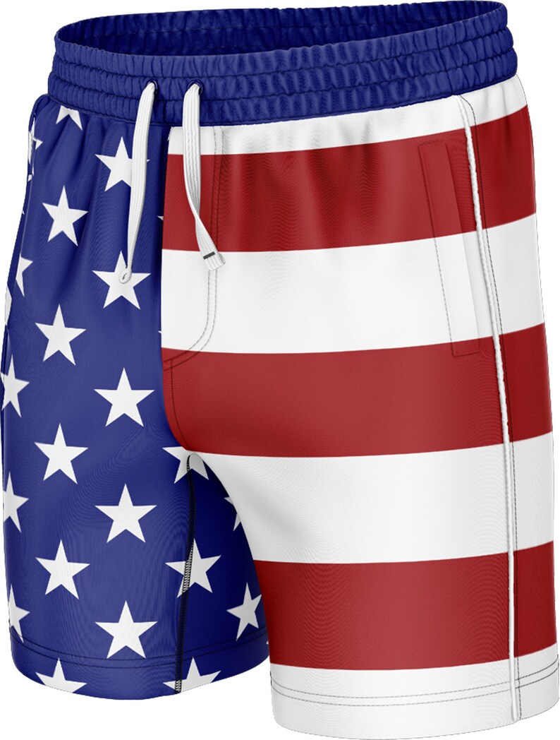 American Flag Swim Trunks Etsy