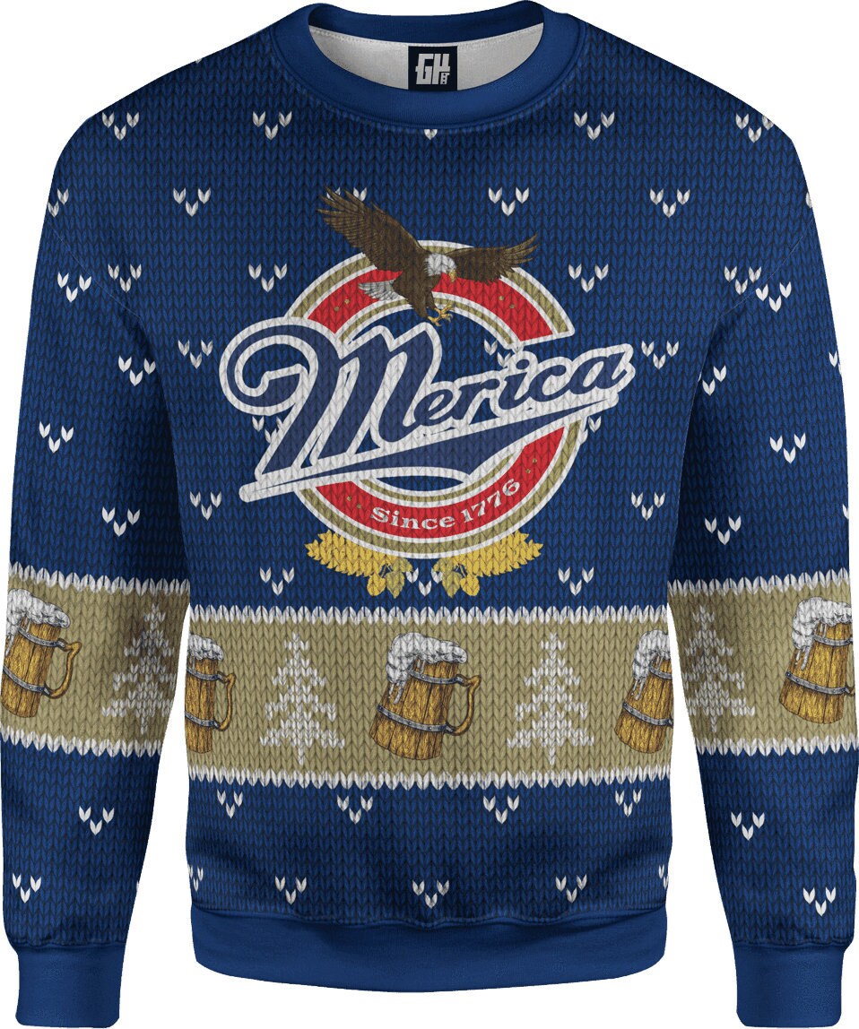 Miller Lite Christmas Sweater - Etsy