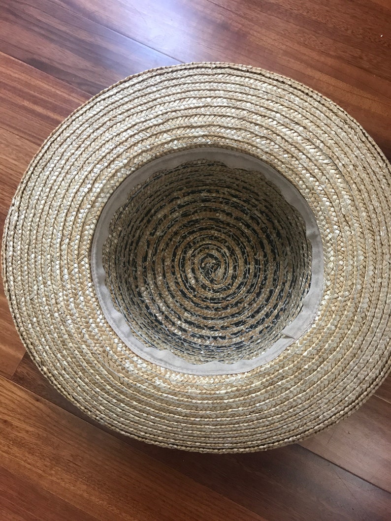 Vintage straw and leopard sunhat