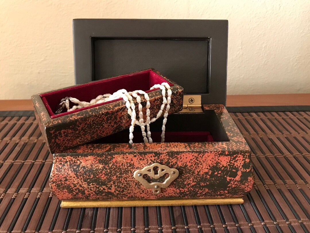 Asian Inspired Jewelry Boxjewelry Boxjapanese Lacquersmall Etsy