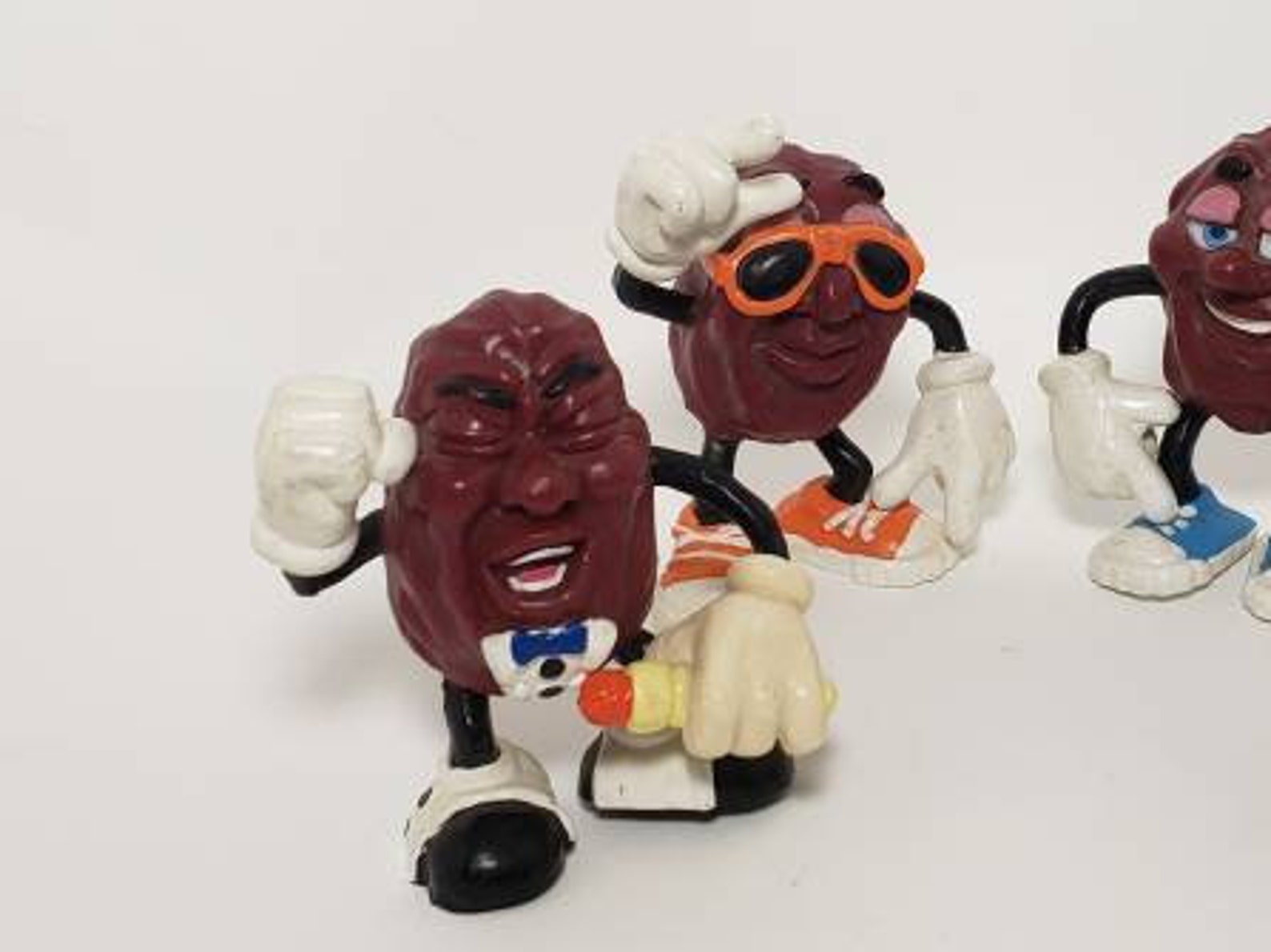 Vintage California Raisin Figures Set of 4 Singing Saxophone Etsy