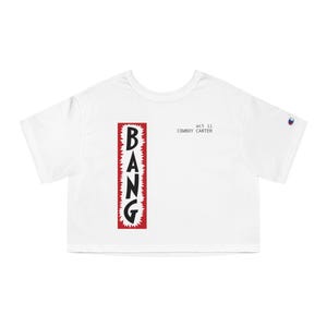 クロップドTシャツ、ビヨンセ「Bang」バナーカウボーイカーターツアーTシャツ、コンサートトップ、音楽ファンギフト、グラフィックシャツ