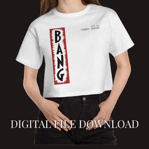 Banner "BANG" de Beyoncé, descarga digital / Diseño del concierto de Cowboy Carter / Gráfico del Beyoncé Bowl para ropa DIY / PNG imprimible