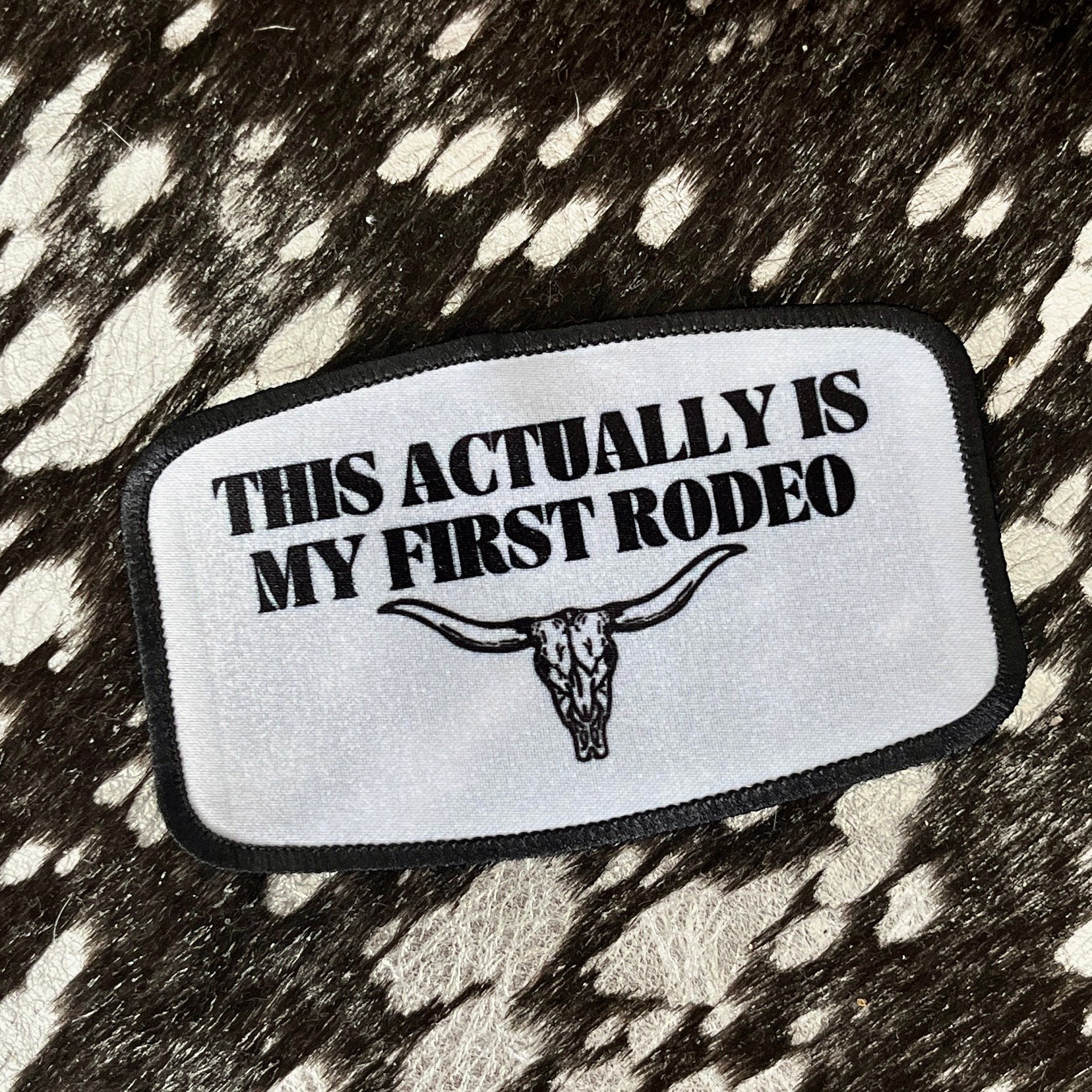 First Rodeo Iron on Patch, Trucker Hat Patch, Trucker Hat Patches, Iron ...