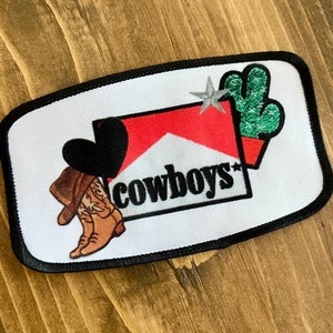 Cowboy Iron on Patch, Trucker Hat Patch, Iron on Hat Patch, Iron On, Hat Patch, Iron on Patches, Western Patch, Western Iron on Patch
