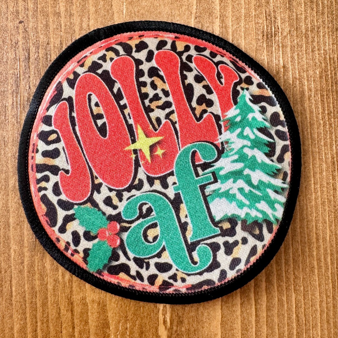 Jolly AF Iron Patch, Trucker Hat Patch, Iron on Hat Patch, Christmas ...