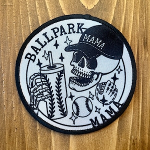 Ballpark Mama Iron on Patch, Baseball Mom Patch, Trucker Hat Patch, Iron on Hat Patch, Iron On, Hat Patch, Baseball Mama, Ballpark Mom