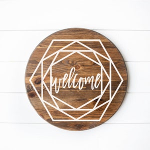 Geometric Welcome, Welcome, Geometric, Welcome Geometric, Wreath, Welcome Sign, SVG, File, Welcome SVG, Welcome File
