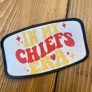 In My Chiefs Era Iron on Patch, Trucker Hat Patch, Iron on Hat Patch, Hat Patch, Iron on Patch, Tis The Season, Chiefs Iron On Patch, KC