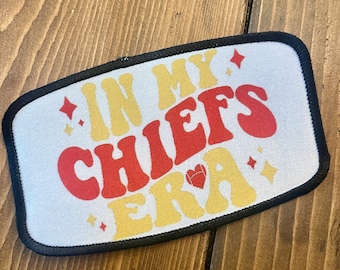In My Chiefs Era Iron on Patch, Trucker Hat Patch, Iron on Hat Patch, Hat Patch, Iron on Patch, Tis The Season, Chiefs Iron On Patch, KC
