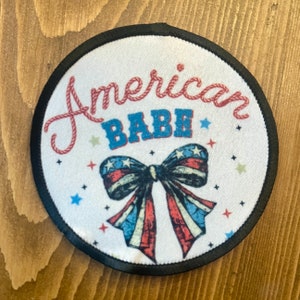 American Babe Iron on Patch, Western Patch, Trucker Hat Patch, Trucker Hat Patches, Iron on Hat Patch, Iron On, Hat Patch, Patriotic Patch