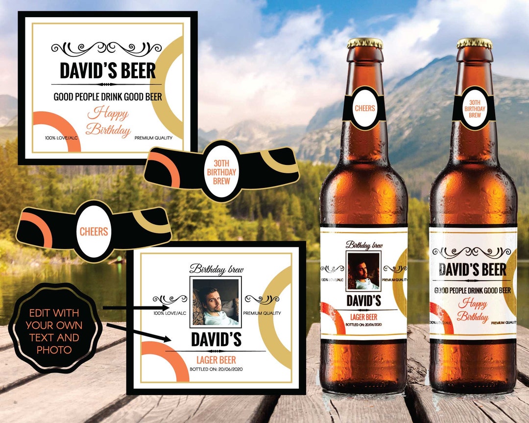 Craft Beer Label Templates Beer Home Brew Labels Edit In Canva Label - Foto 9