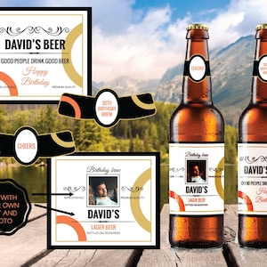 30th Birthday Beer Labels, 30th Party Beer Bottle Labels , Personalized Beer Bottle Labels, 30th Birthday Beer Labels for Women & Men