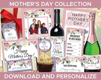 Mother's Day Pack, Mother's Day Card, Mother's Day Gift Tags, Mother's Day Card from Child, Mother's Day Gift | Instant Download PDF