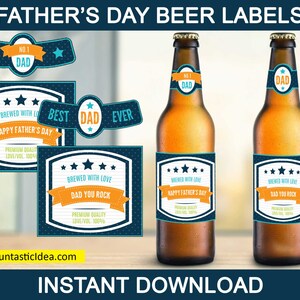 Fathers Day Beer Labels, Gift for Dad, Fathers Day Gift, First Fathers Day, Fathers Day Gift from Son, Dad Gifts, Beer Labels Printable