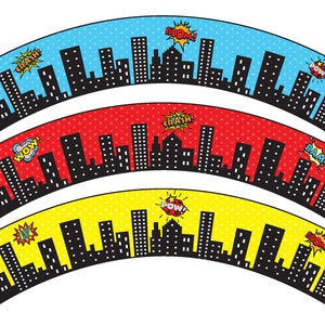 Superhero Cupcake Wrappers Superhero Cupcakes Superhero - Etsy