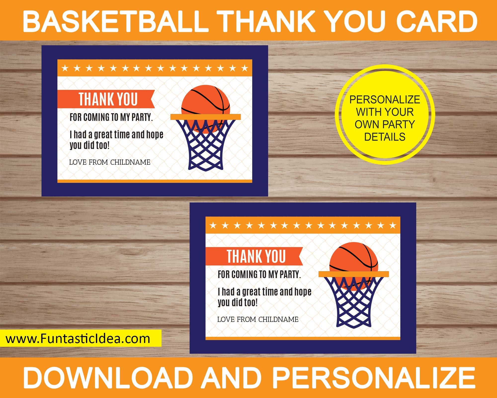 Basketball Thank You Cards, Basketball Thank You Notes, Basketball ...