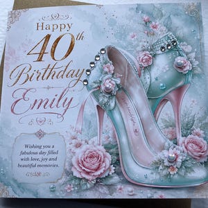 Personalised 40th Birthday Card, Fortieth Card image 1