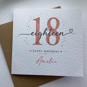 Personalised 18th Birthday Card, Eighteenth Card